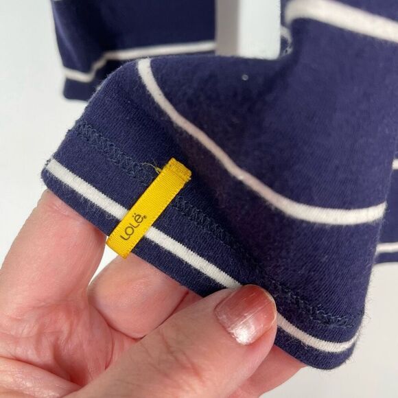 Lole navy striped top size small long sleeve top. - Picture 5 of 6